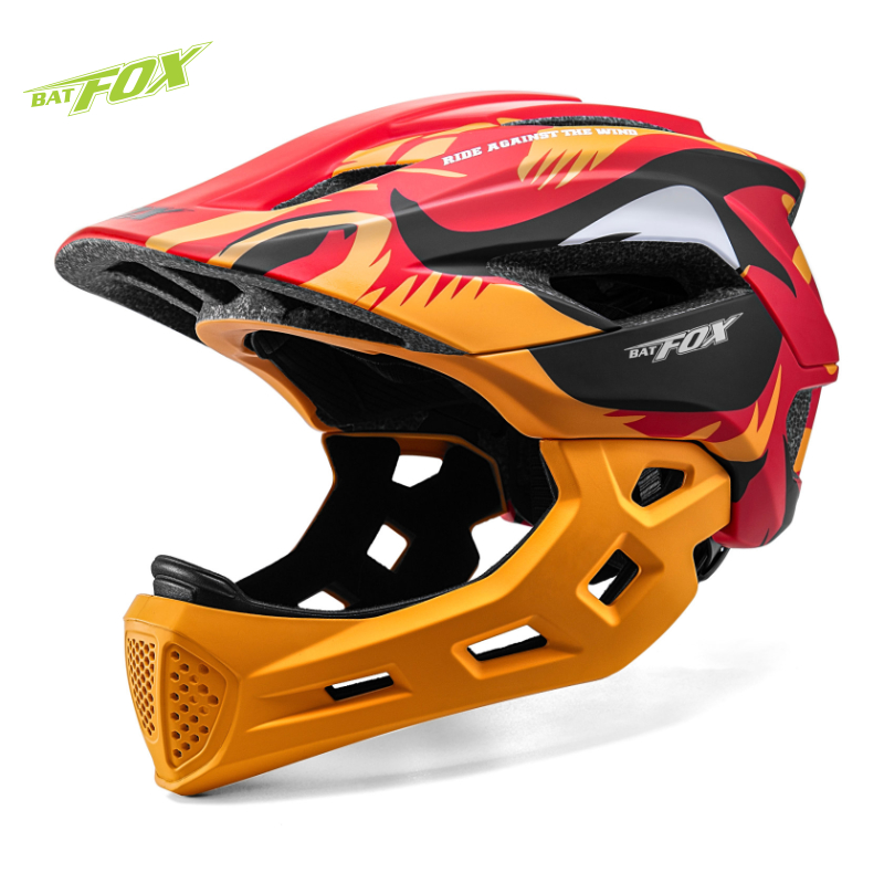Cycling Protective Gear Kids - BATFOX 어린이 풀 페이스 자전거 헬멧