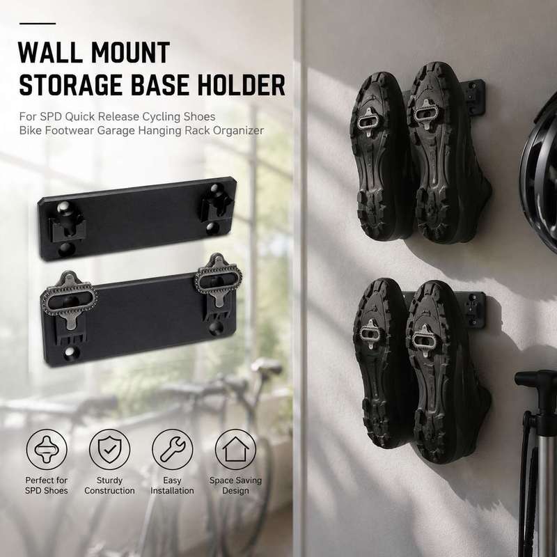 Cycling Gear Wall Storage - 벽걸이형 SPD 퀵 릴리즈 사이클링 슈즈