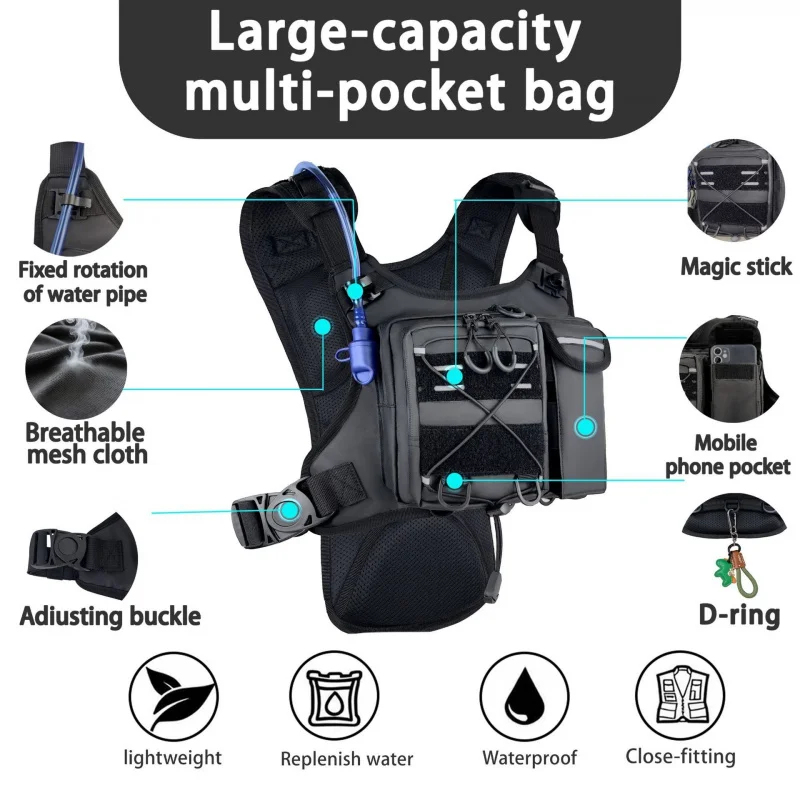 Cycling Gear Bag - ​ 고품질 전술 조끼 가슴 가방