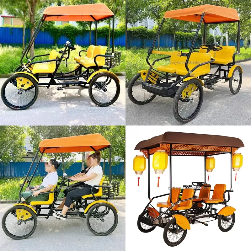 Cycling Quads - 공원 투어용 안정적인 4인승 가족 자전거,