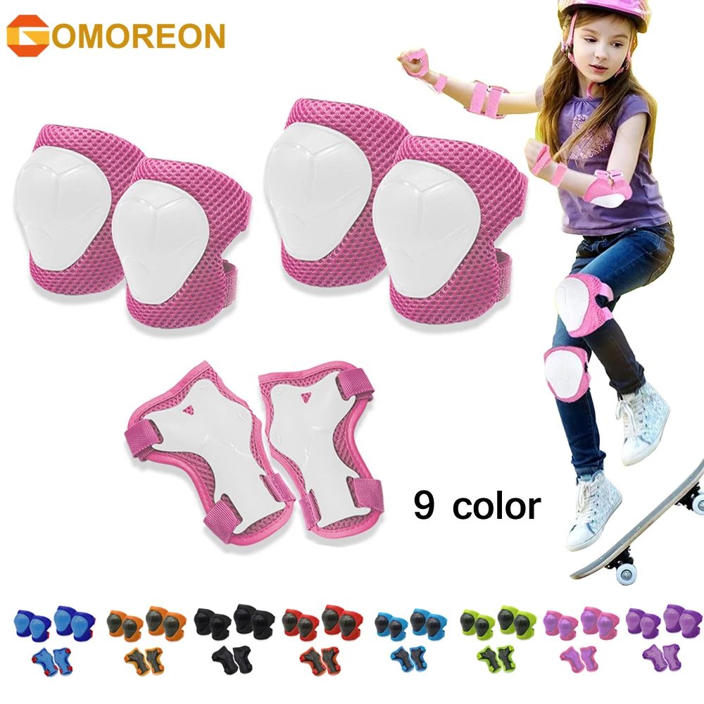 Cycling Protective Gear Kids - GOMOREON 어린이 무릎 패드 팔꿈치 패드,