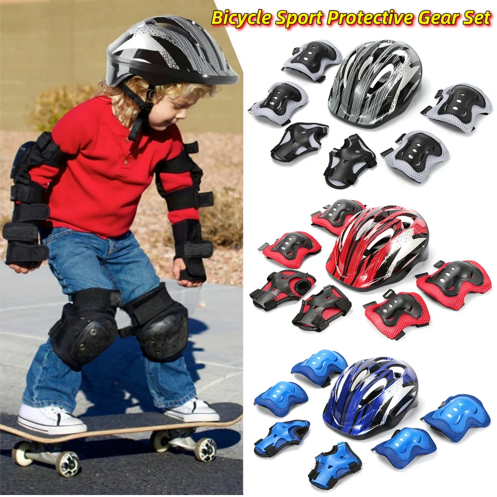 Cycling Protective Gear Kids - 7Pcs 자전거 스포츠 보호 장비 세트