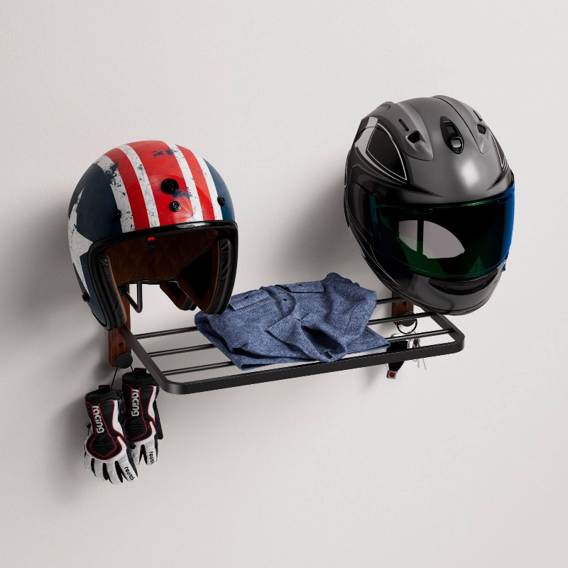Cycling Gear Wall Storage - 다기능 벽걸이 헬멧 홀더 안전모 걸이