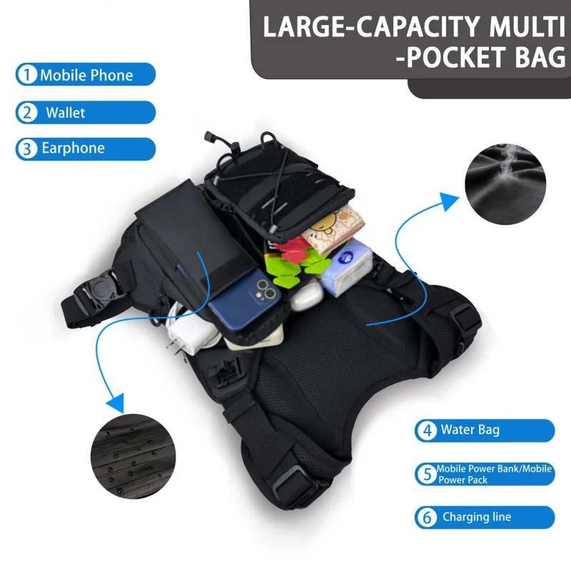 ​ 고품질 전술 조끼 가슴 가방 (2L 물 주머니 포함 - Cycling Gear Bag 리뷰 및 가격