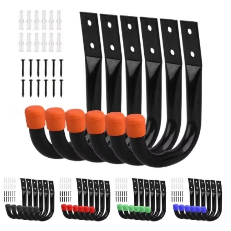 6 개/대 자전거 벽 마운트 후크 자전거 지원 MTB  - Cycling Gear Wall Storage 리뷰 및 가격