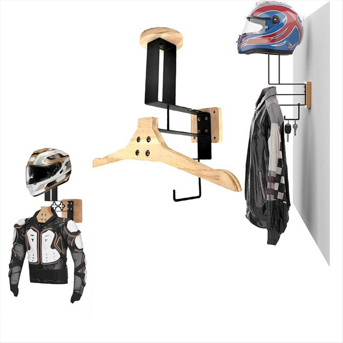 신상품 오토바이 나무 헬멧 홀더 벽걸이 다용도 랙 및  - Cycling Gear Wall Storage 리뷰 및 가격