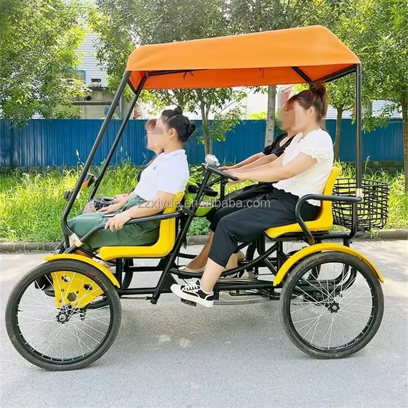 공원 투어용 안정적인 4인승 가족 자전거, 부드러운 조 - Cycling Quads 리뷰 및 가격